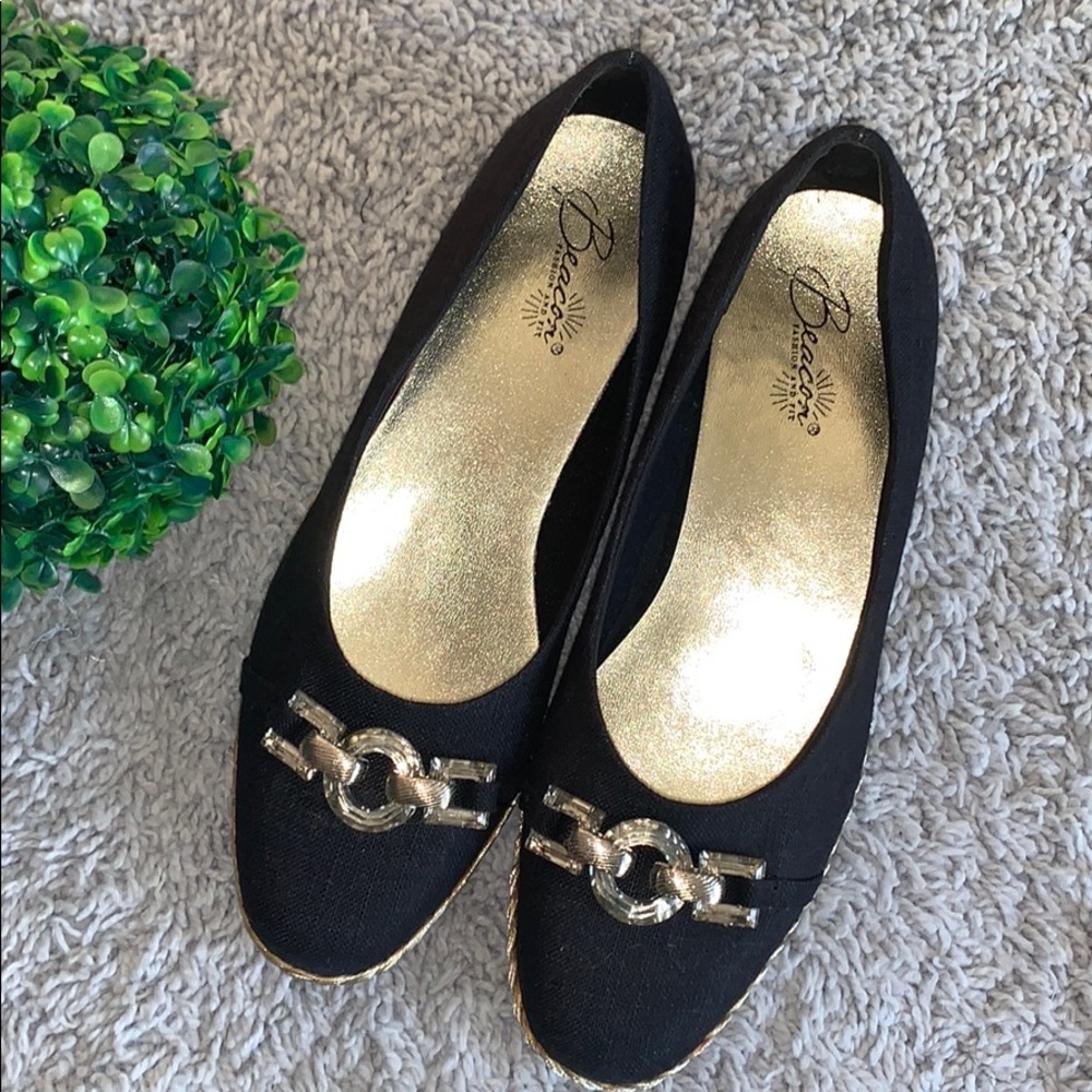 Beacon Black‎ Fabric Slip On Shoes Sz 11N